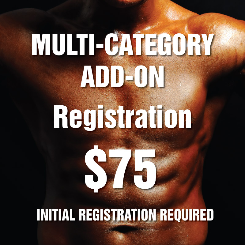 Multi-Category Add-on Registration $75. Initial registration required.